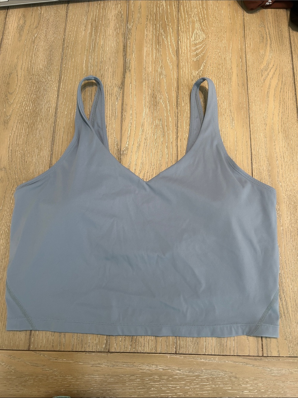 Oalka Light Blue V-Neck Athletic Tank Top XXL